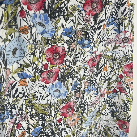 J. JILL Love Linen Floral Sleeveless Dress Size Medium Petite - Picture 12 of 16
